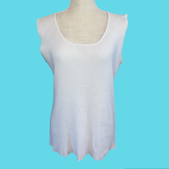 Ruby Rd Sleeveless Ribbed Shell